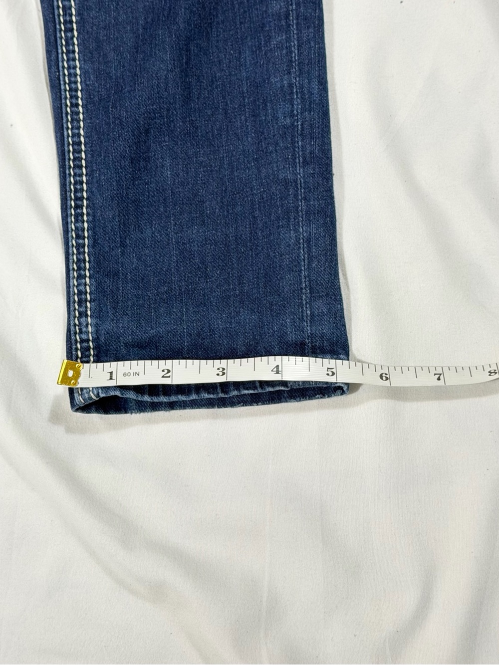 Miss Me Size 30 Dark Wash Rhinestone Embellished Straight Jeans Y2K O68 - Picture 8 of 11